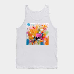 Vibrant abstract floral Tank Top